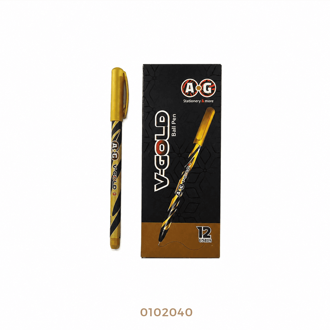 قلم جاف هندي AG-V-GolD منوع (علبه)