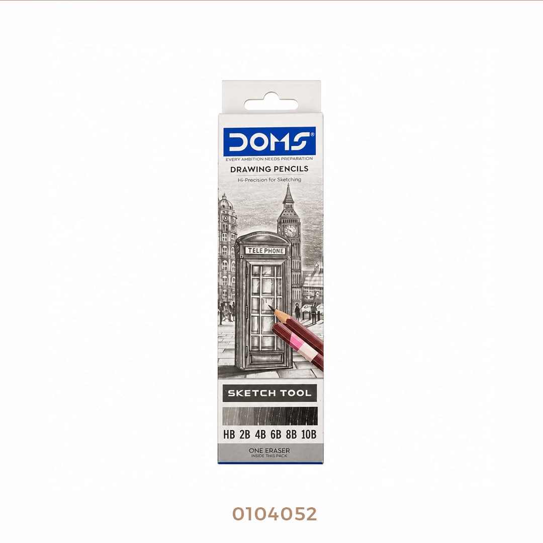 قلم رصاص درجات علبه 6ق استيكه Doms 8204